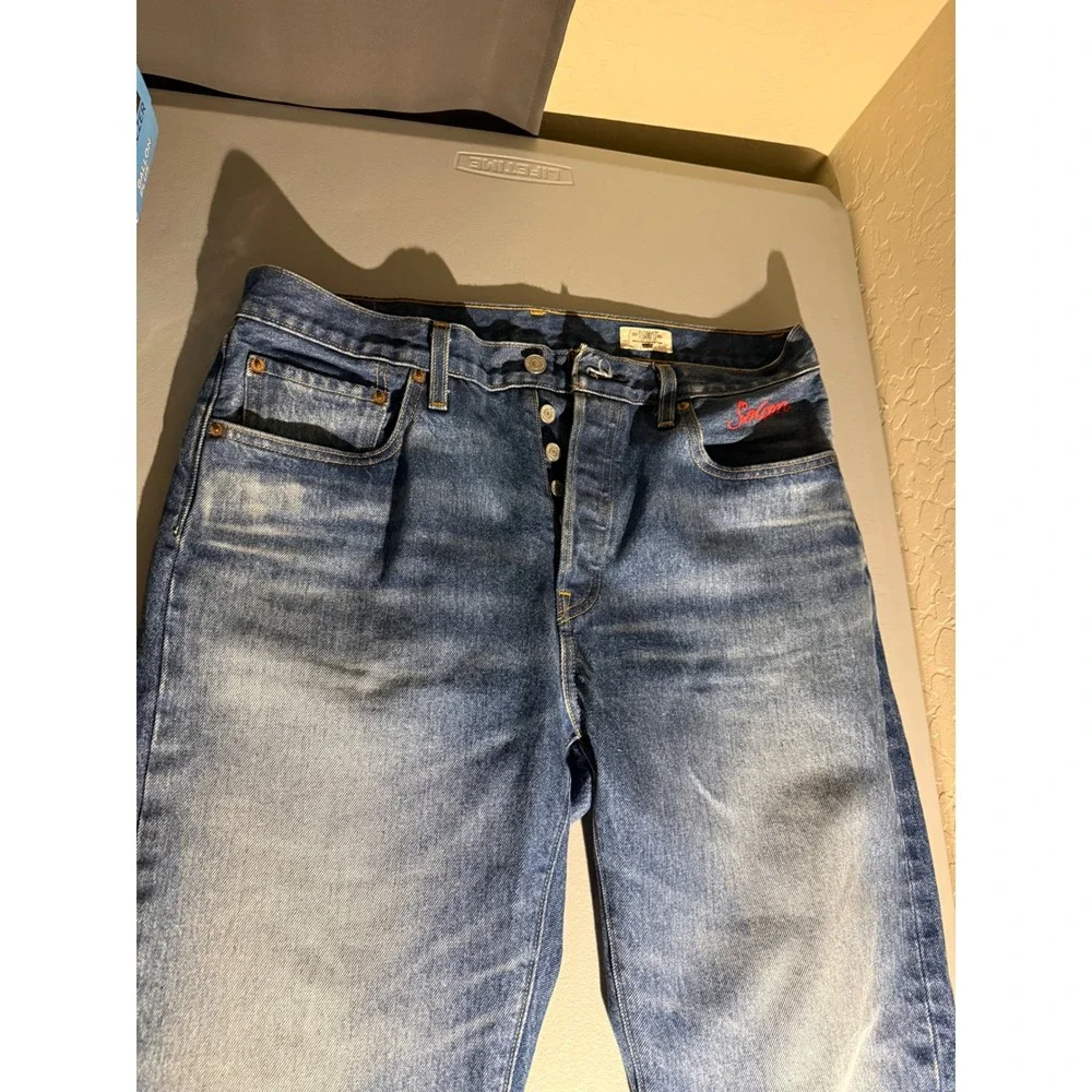 Levis 501 150th Anniversary Edition Custom Jeans Blue Denim 32x32 Mens